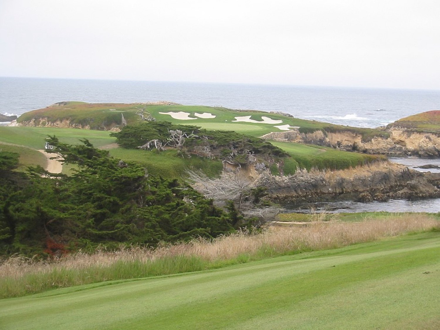 A clifftop golf hole above the Pacific at Cypress Point